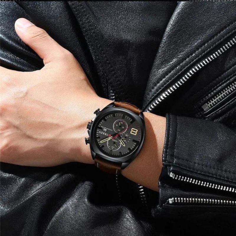 Sportowy zegarek chronograficzny z wodoodpornym mechanizmem