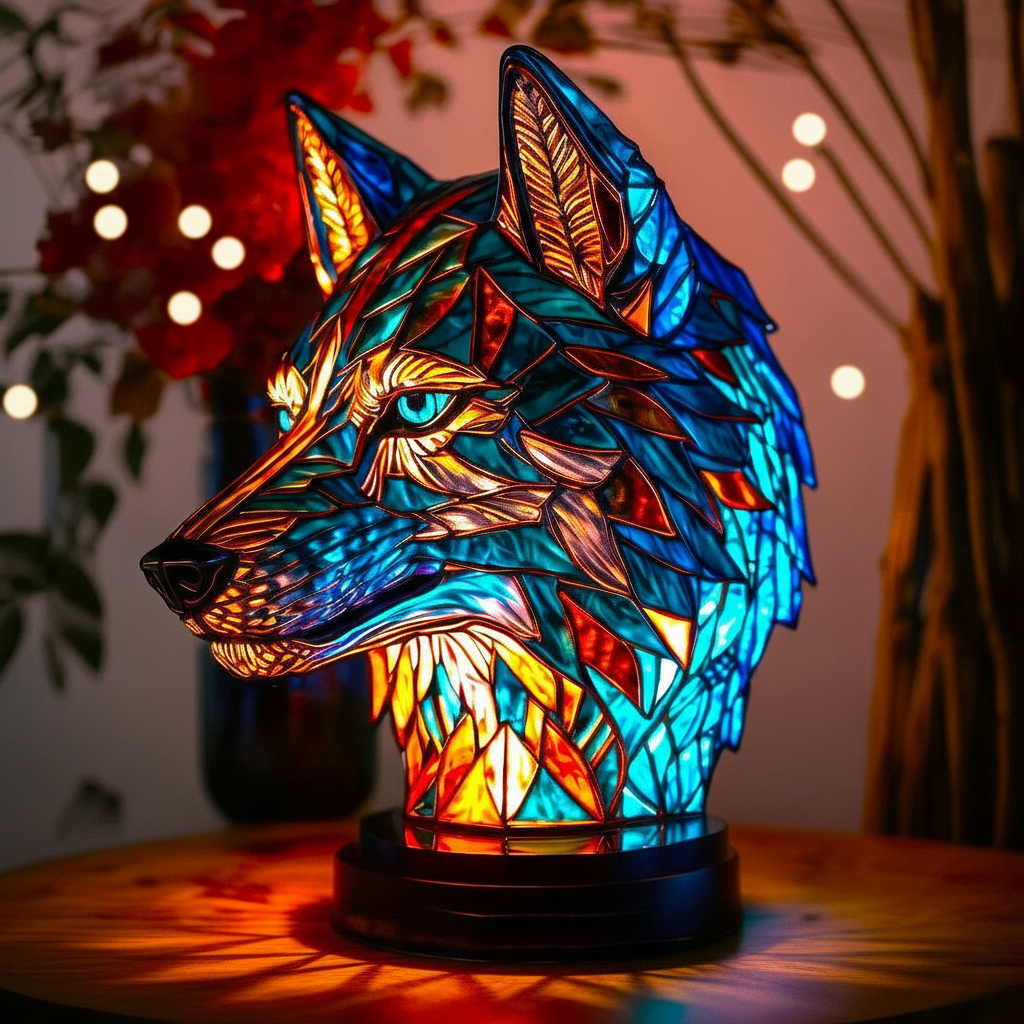 Lampa w Kształcie Urokliwego Wilka