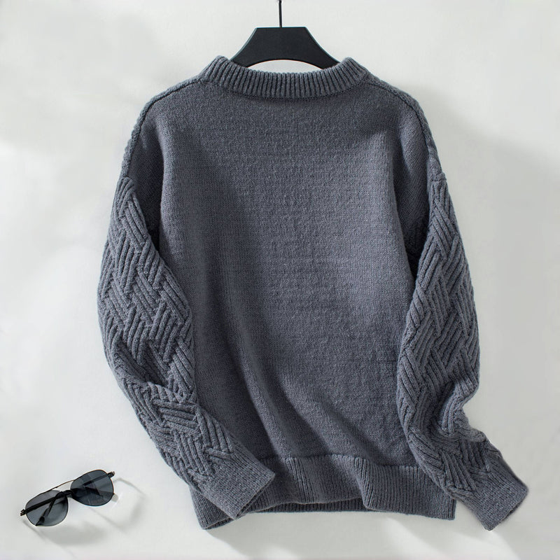 Luźny Jednokolorowy Sweter