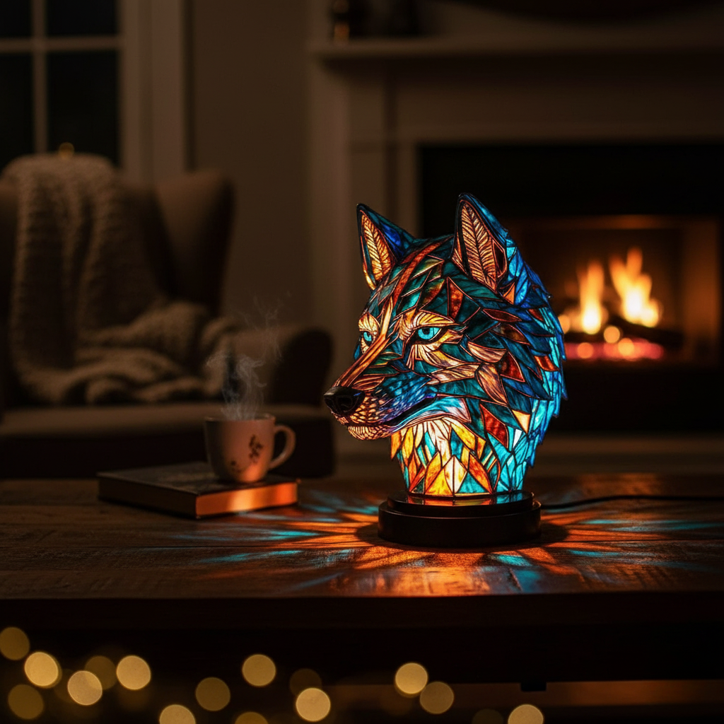 Lampa w Kształcie Urokliwego Wilka