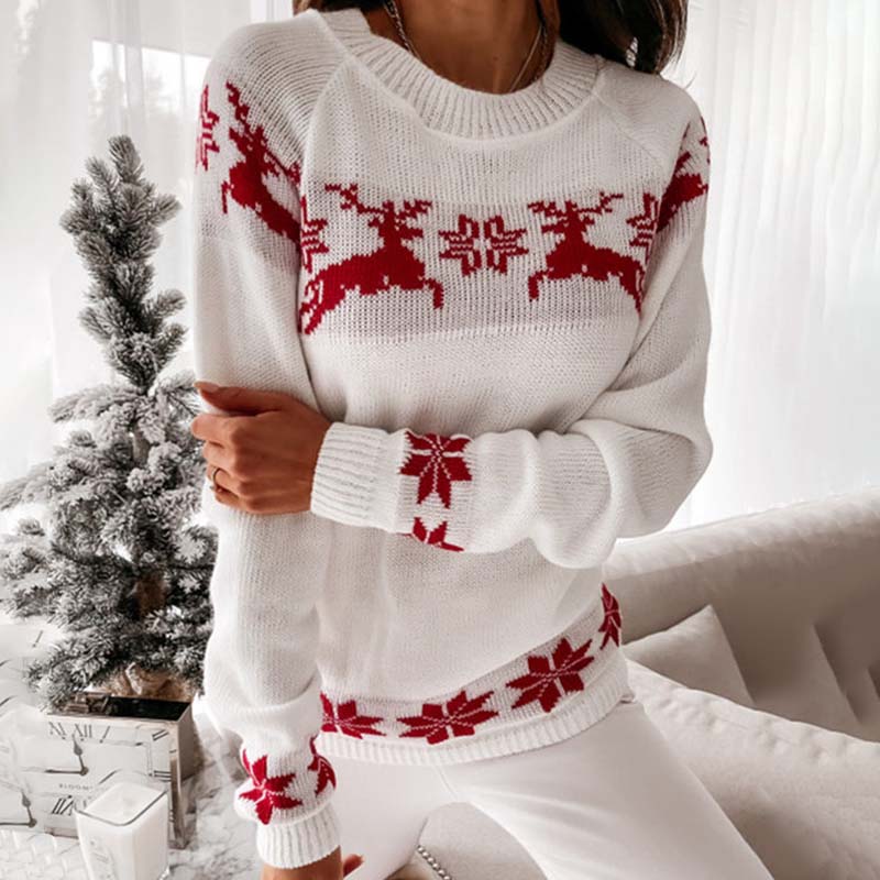 Trikotażowy Sweter na Święta