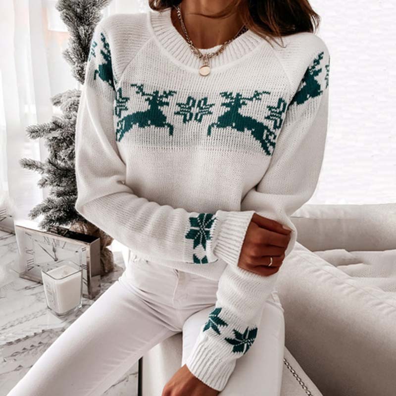 Trikotażowy Sweter na Święta