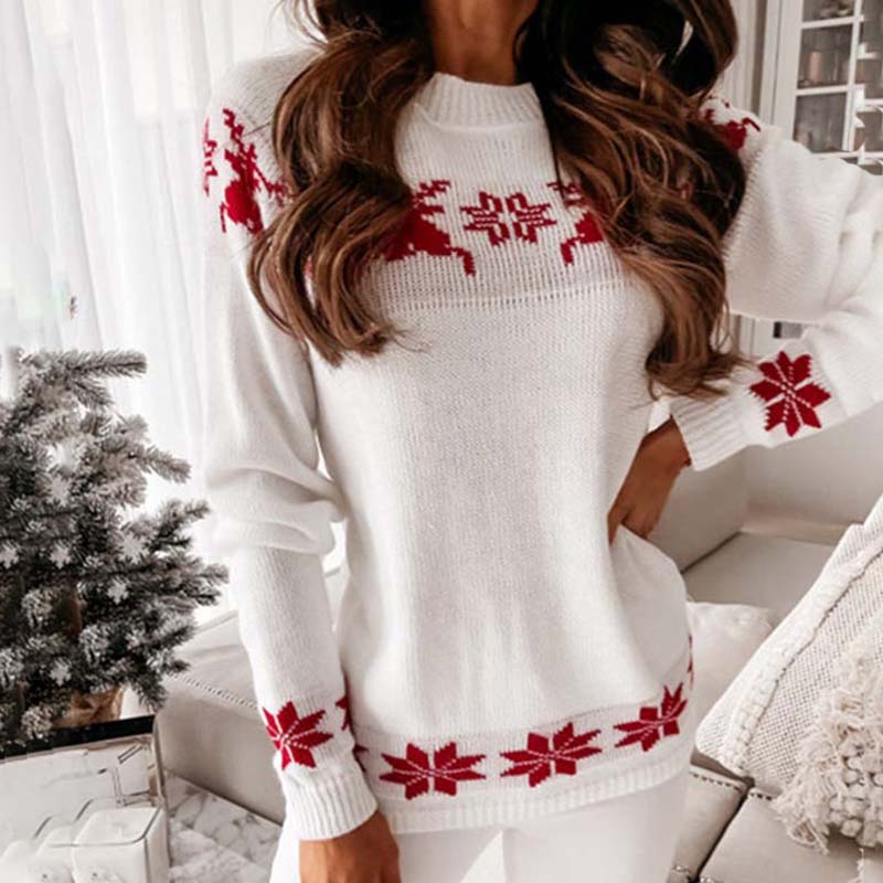 Trikotażowy Sweter na Święta