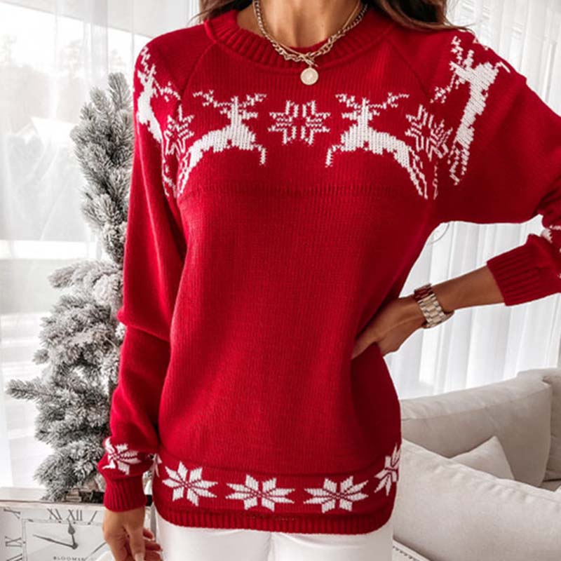 Trikotażowy Sweter na Święta