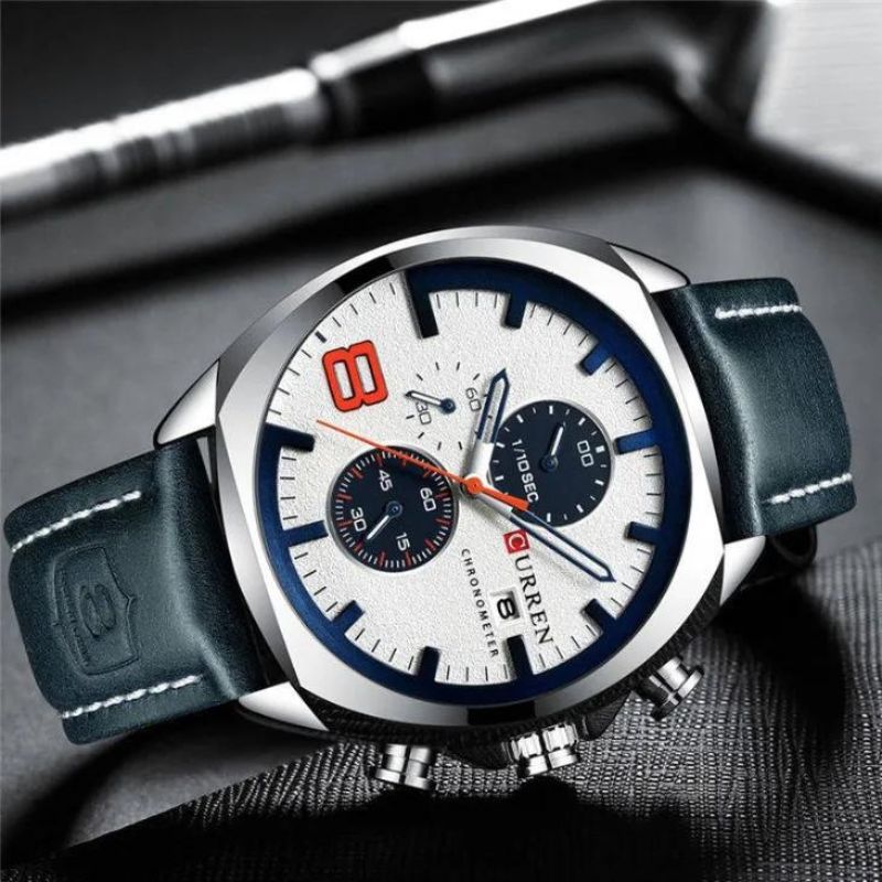 Sportowy zegarek chronograficzny z wodoodpornym mechanizmem