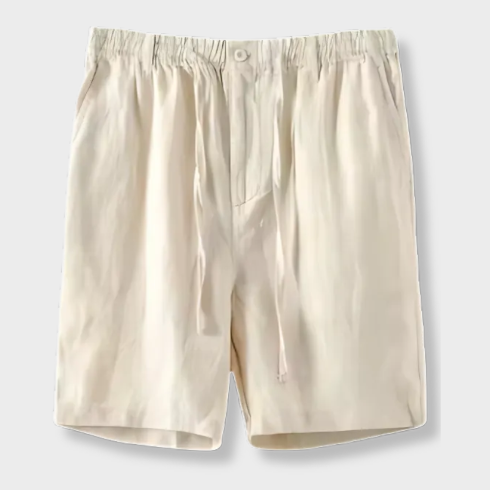 Krótkie lniane spodenki