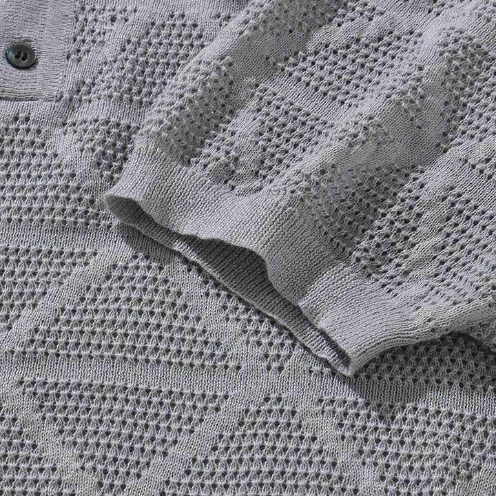 Polo szare z dzianiny