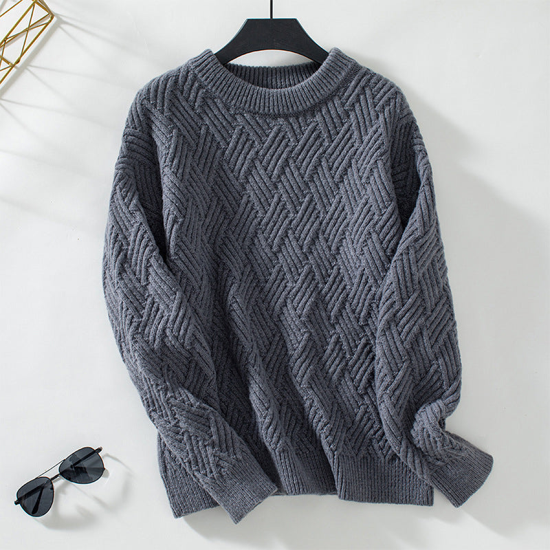 Luźny Jednokolorowy Sweter