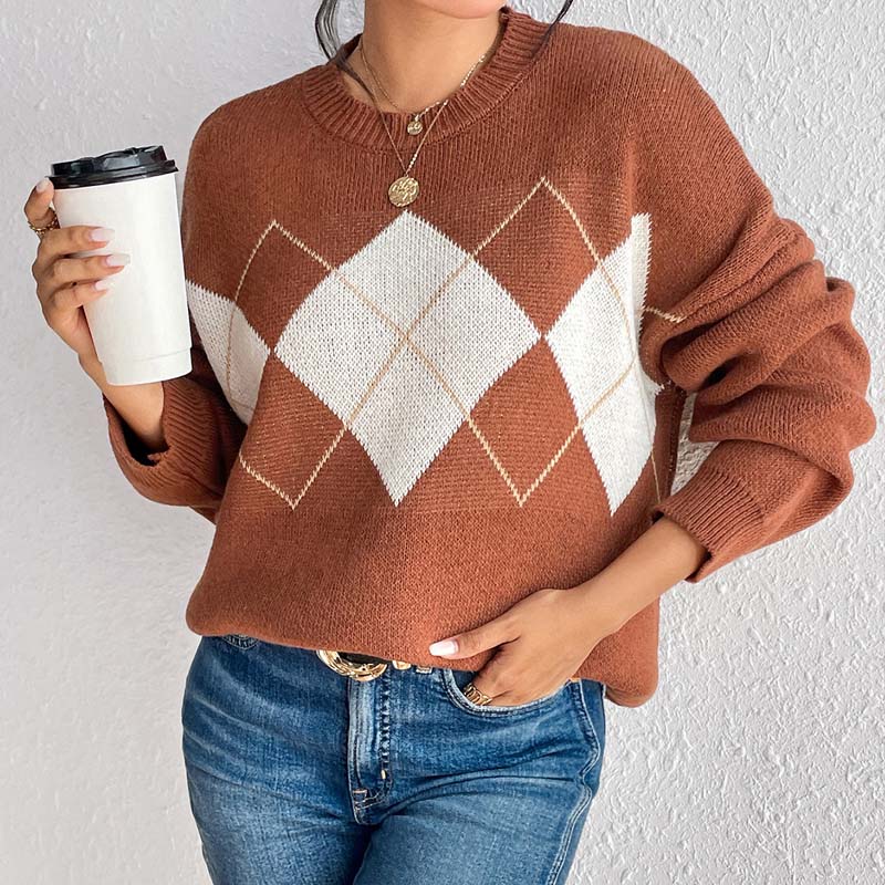 Sweter z Geometrycznym Wzorem