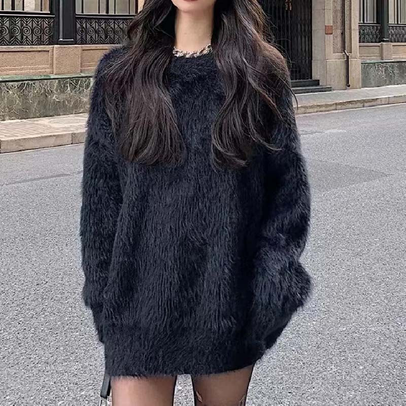 Jednolity Kolorowy Sweter Casual