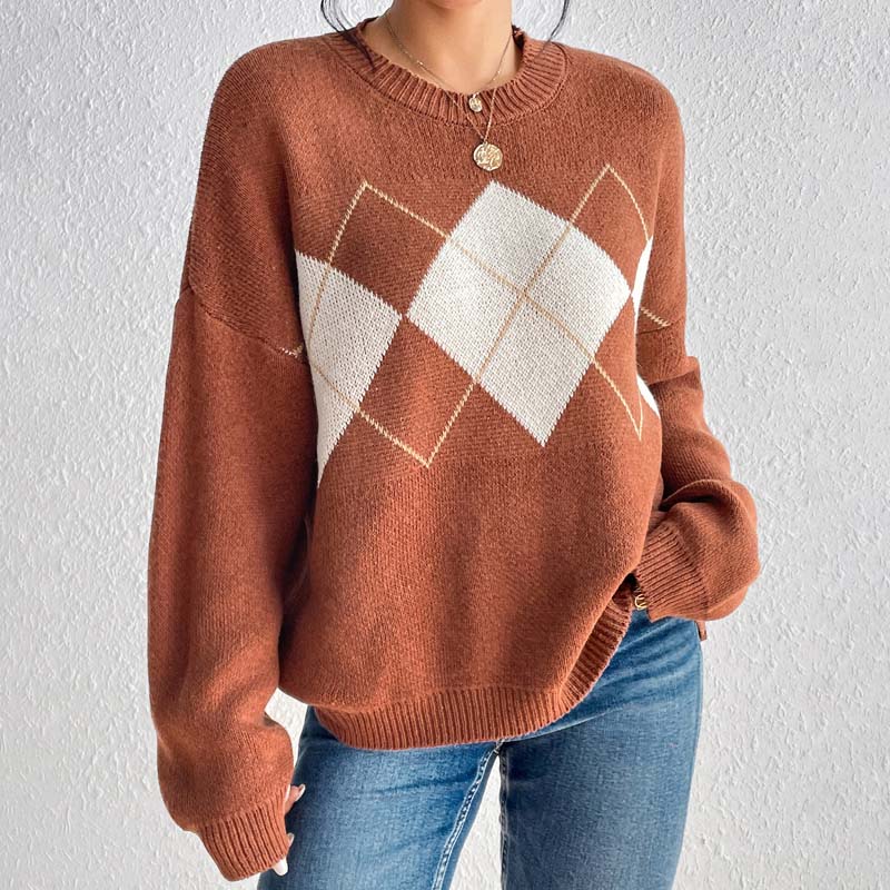 Sweter z Geometrycznym Wzorem