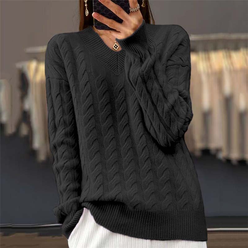 Luźny Sweter z Splotem