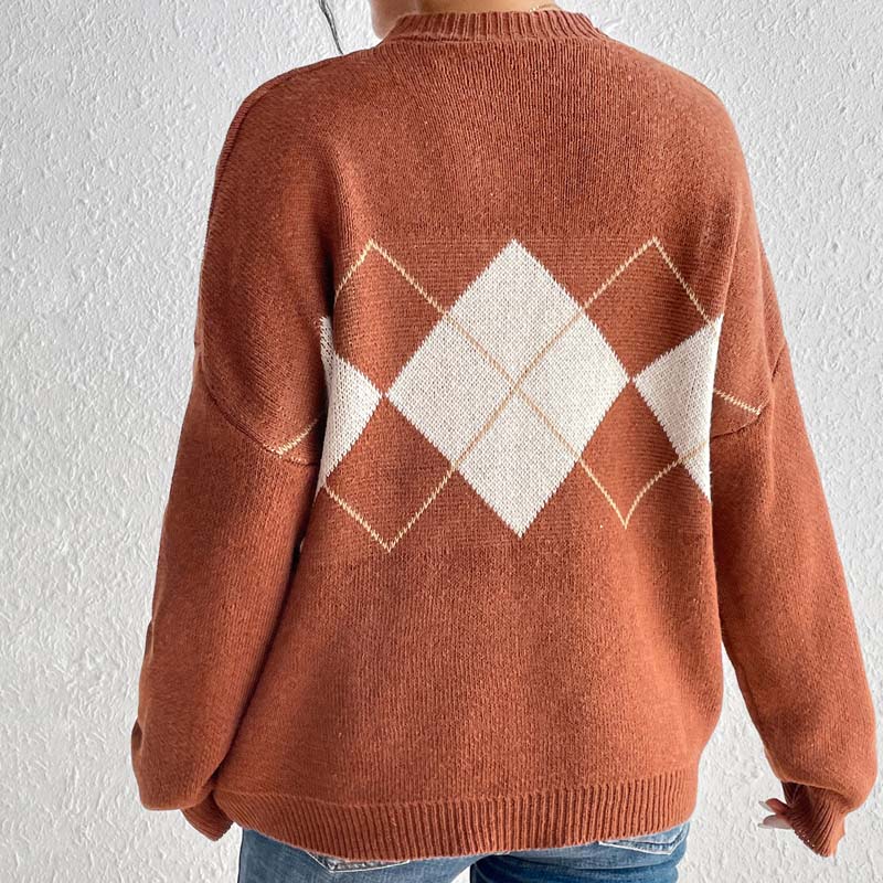 Sweter z Geometrycznym Wzorem