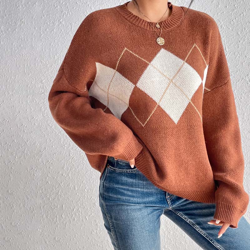 Sweter z Geometrycznym Wzorem