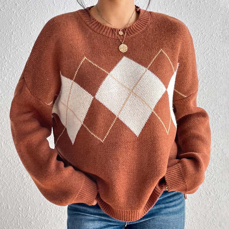 Sweter z Geometrycznym Wzorem