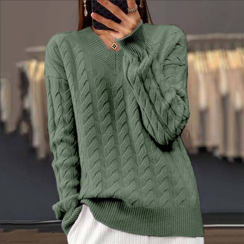Luźny Sweter z Splotem