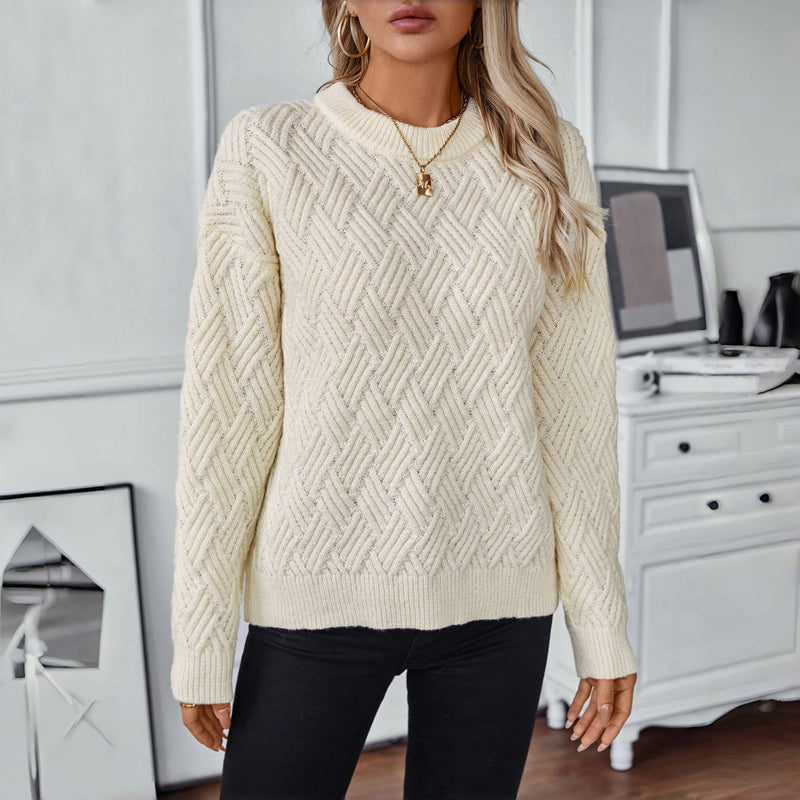 Luźny Jednokolorowy Sweter