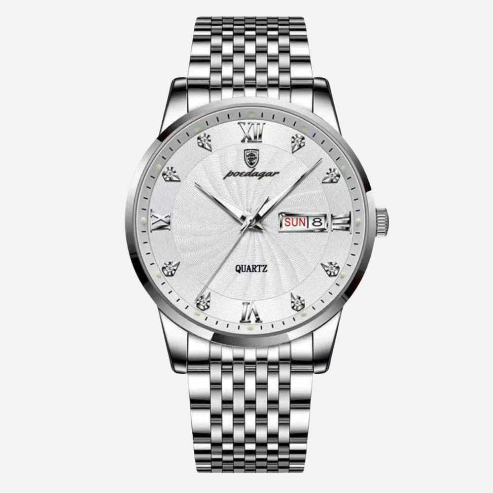 Elegancki męski zegarek biznesowy ze stali nierdzewnej