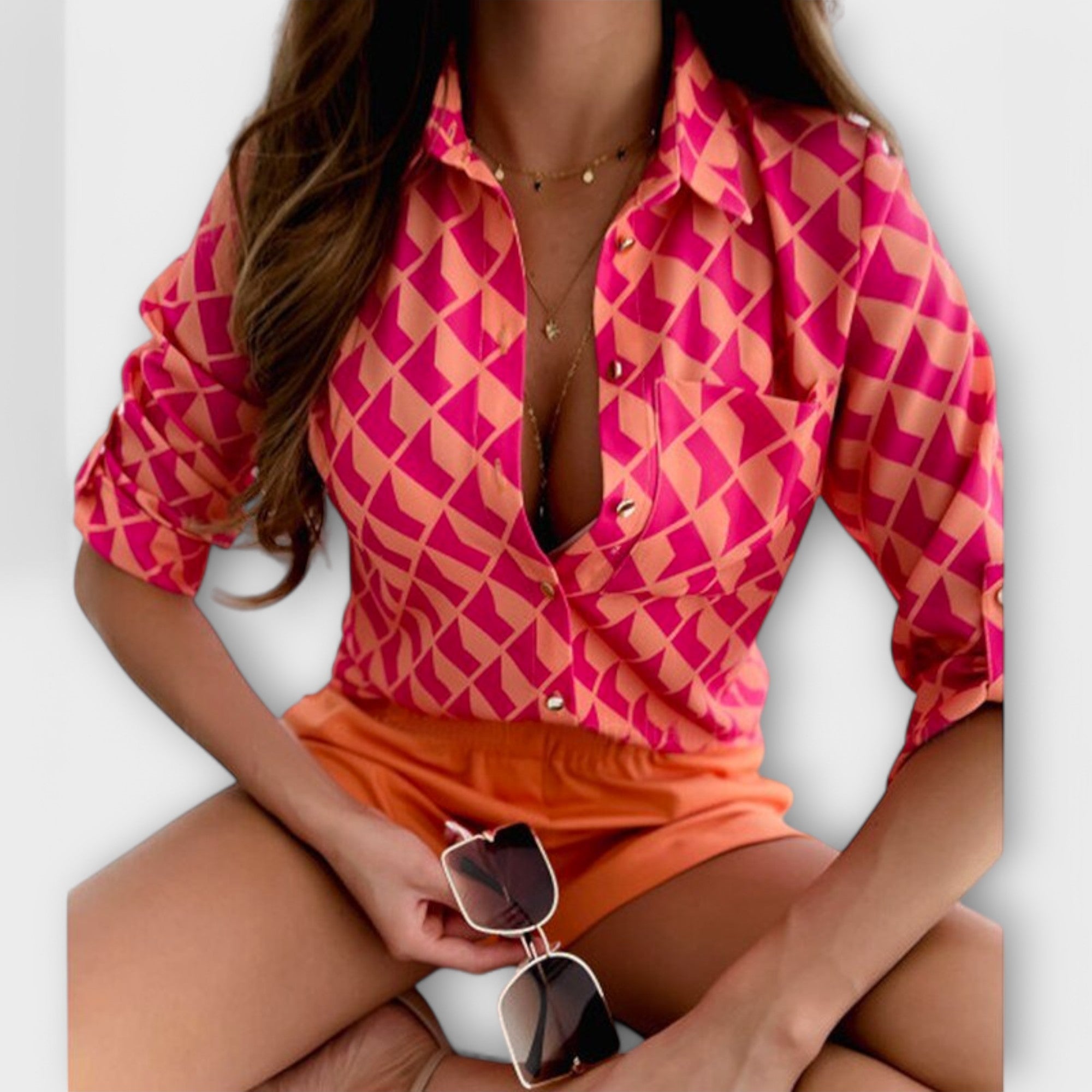 Zofia | Bluzka z klasycznym kołnierzykiem